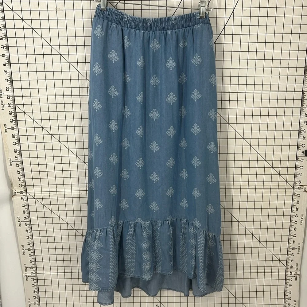 Sonoma Goods For Life x Lauren Lane Pull-On Tiered Skirt L - Picture 1 of 8